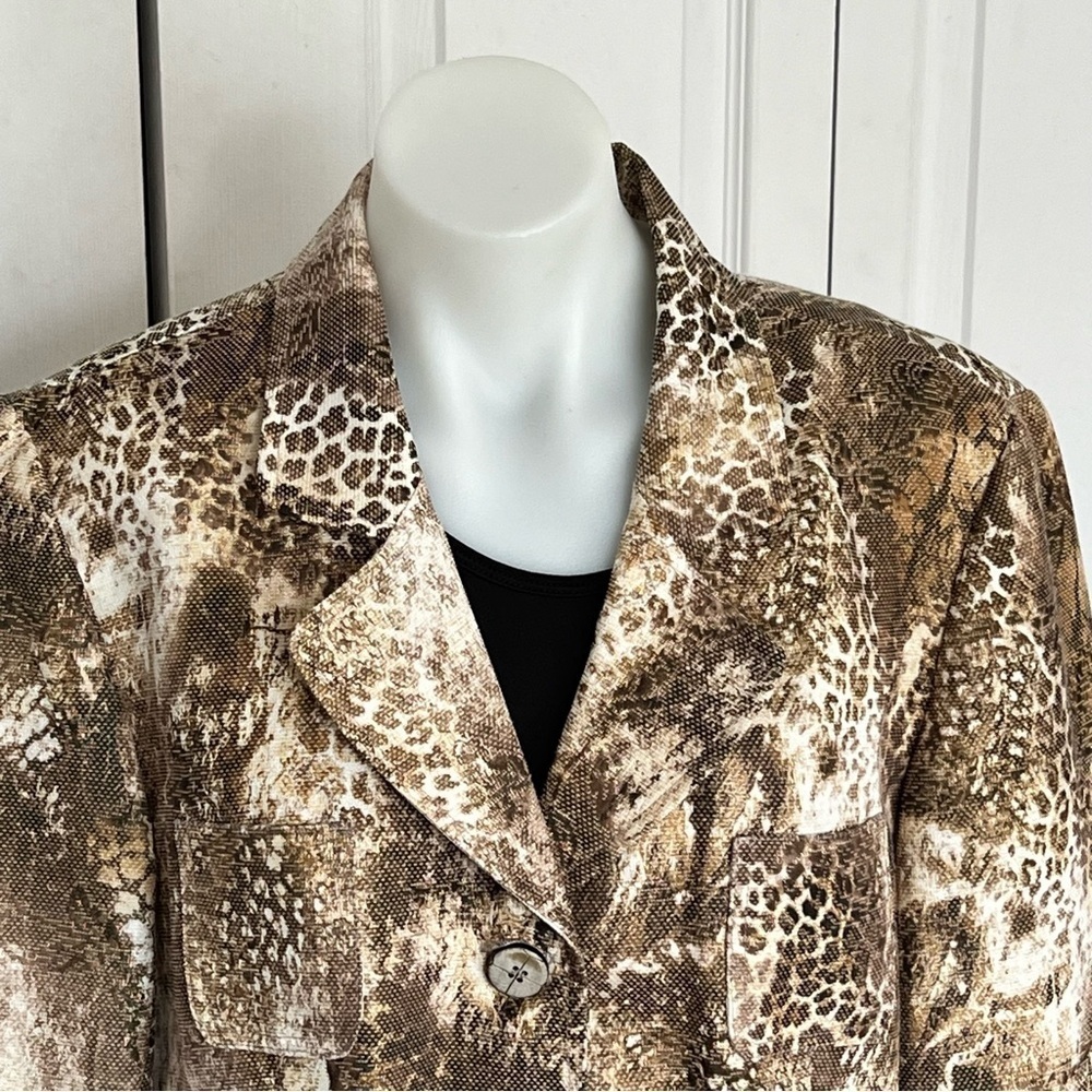 Joseph Ribhoff Snake Print Jacket Size 14 - Picture 9 of 15